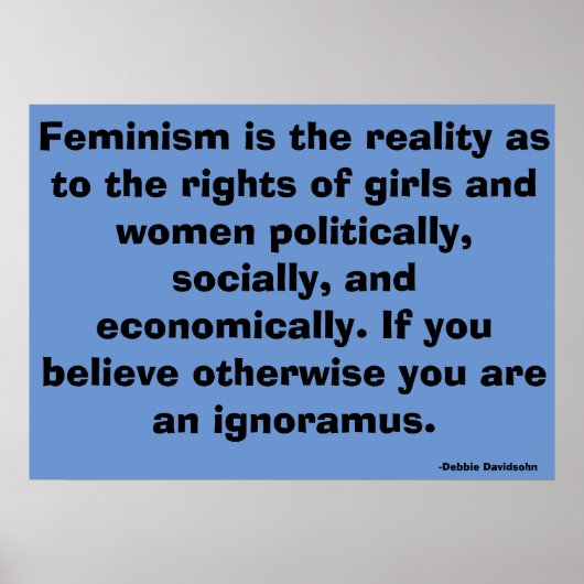 Posters d'art féministe par Debbie Davidsohn - Cad (Devant)