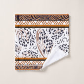 Posters de animaux exotiques Brown, rouille, noir (Gant de toilette)