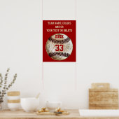 Posters de baseball, Couleurs d'équipe, Équipe, No (Cuisine)