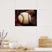 Posters de baseball - Gant de baseball & Ball (Cuisine)