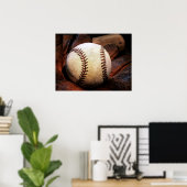 Posters de baseball - Gant de baseball & Ball (Bureau à domicile)