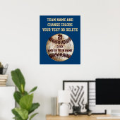 Posters de baseball personnalisés avec votre TEXTE (Bureau à domicile)