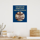 Posters de baseball personnalisés avec votre TEXTE (Cuisine)