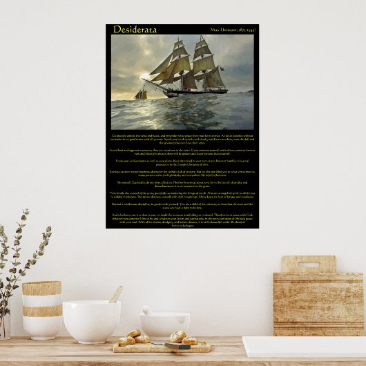 Posters de bateaux à voile Desiderata (Cuisine)