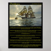 Posters de bateaux à voile Desiderata (Devant)