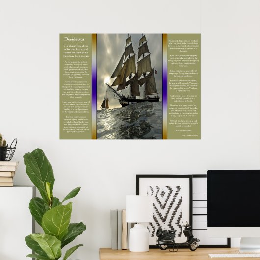 Posters de bateaux à voile Desiderata Ocean (Bureau à domicile)