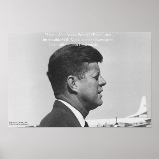 Posters de citations de JFK "Révolution pacifique" (Devant)