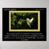 Posters de colibris INTEGRITY (Devant)