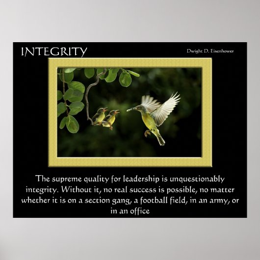 Posters de colibris INTEGRITY (Devant)