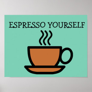 Posters de cuisine café, Espresso vous-même
