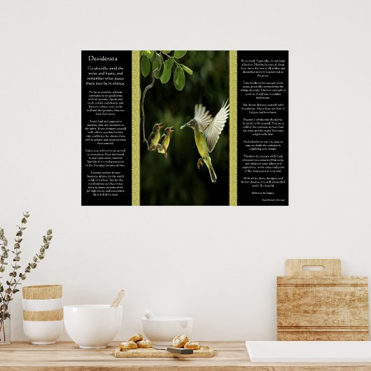 Posters de Desiderata Hummingbird 2 (Cuisine)