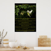 Posters de Desiderata Hummingbird 3 (Cuisine)