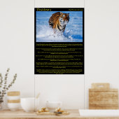 Posters de Desiderata Tiger dans l'eau (Cuisine)