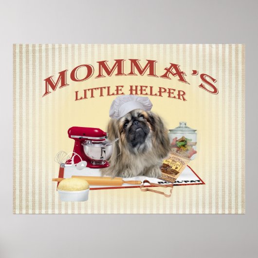 Posters de la petite aide de maman de Pekingese (Devant)