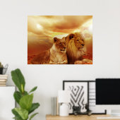 Posters de Paire de Lion (Bureau à domicile)