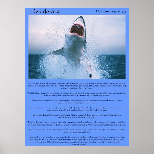 Posters de saut de requin Desiderata (Devant)