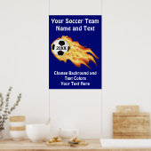 Posters de soccer personnalisables, vos COULEURS,  (Cuisine)