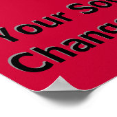 Posters de SOCCER personnalisés avec VOTRE TEXTE,  (Coin)