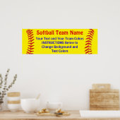 Posters de softball personnalisables Votre texte e (Cuisine)
