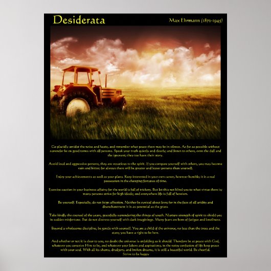 Posters Desiderata Blé Fields (Devant)