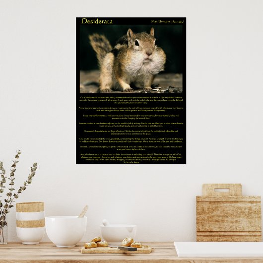 Posters Desiderata Chipmunk (Cuisine)