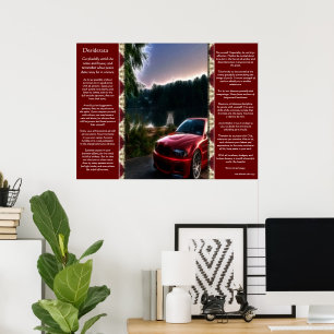 Posters Desiderata Hot Red Car
