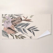 Posters du Jardin Botanique Boho - Neutral Floral (Serviette de bain)