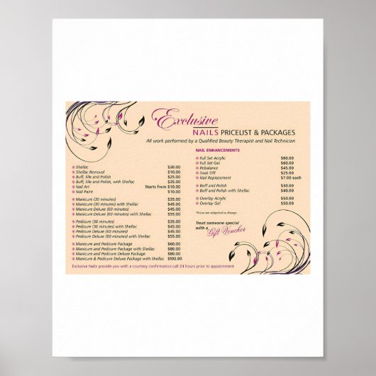 Posters du Salon à ongles (Devant)