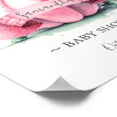 Posters en Baby shower Citrouille rose (Coin)