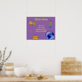 Posters en classe - Règles de bibliothèque (Cuisine)