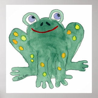 Posters et impressions de grenouilles mignonnes