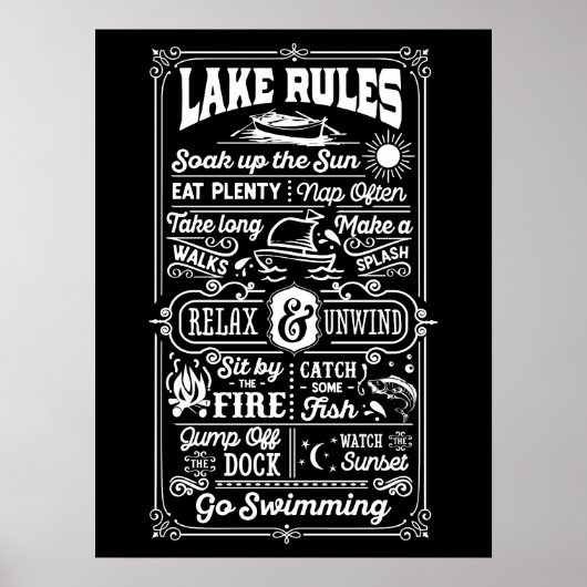 POSTERS EXTÉRIEURS - Lake Rules (Devant)