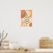 Posters minimalistes en terre cuite Boho (Cuisine)