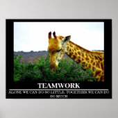 Posters Motivation de la faune Giraffe Travail d'é (Devant)