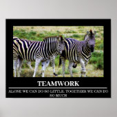 Posters Motivation Faune Zebra Teamwork (Devant)