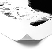 Posters noir et blanc Panda face Imprimantes (Coin)