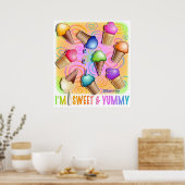 Posters, Prints - Pop Art Ice Cream Cons (Keuken)