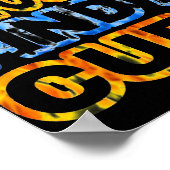 POSTERS...RSD/CRPS - Oranje en blauw Poster (Hoek)