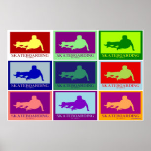POSTERS - SKATEBOARDING OLYMPICS POP ART WALL ART