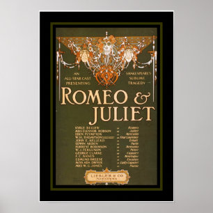 Posters Théâtre Vintage Romeo Juliet