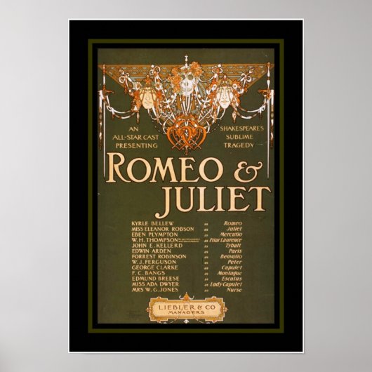 Posters Théâtre Vintage Romeo Juliet (Devant)