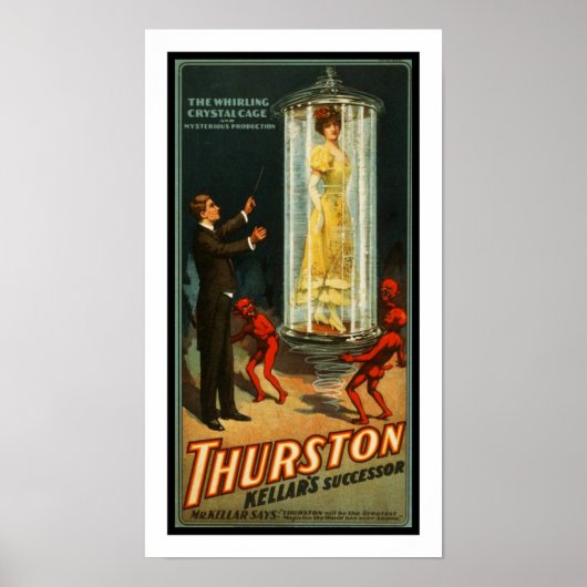 Posters Théâtre Vintage Thurston Magican (Devant)