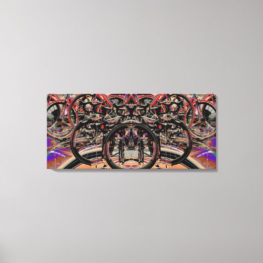 Posters van abstracte fietsen (Britse rondleiding  Canvas Afdruk (Voorkant)