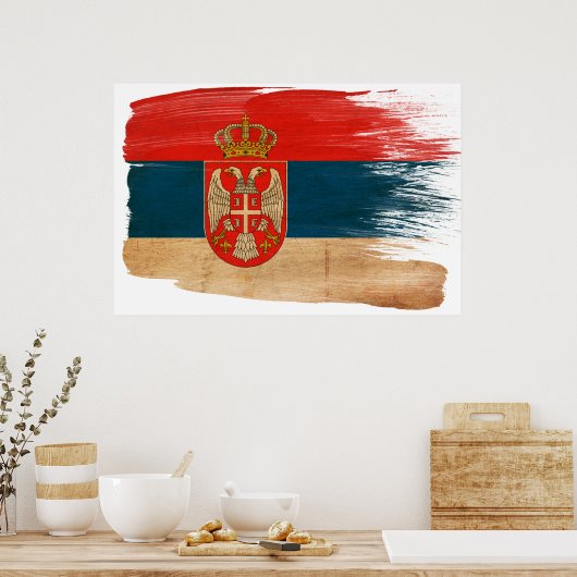 Posters van de Servische vlag (Keuken)