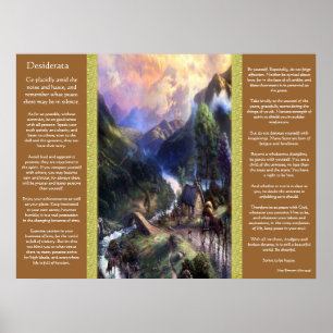 Posters van het Desiderata Mountain Uitzicht