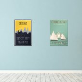 Posters vintage de Chicago (Parquet)