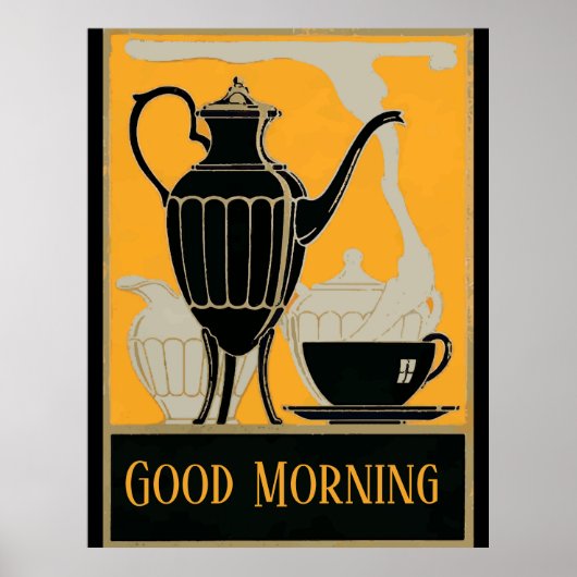 Posters vintage du café du matin (Devant)