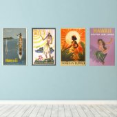 Posters vintage hawaïens (Parquet)