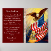 Posters voor brand en ijskap op 4 juli (Voorkant)