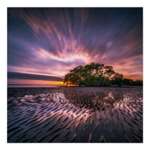 Posters voor cloud- en Zee golven Perfect Poster